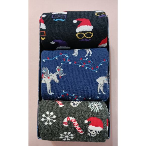 PX Holiday Novelty Crew Socks 3-Pair Gift Box Unisex Shoe Sz 7–12 – New - Picture 11 of 12